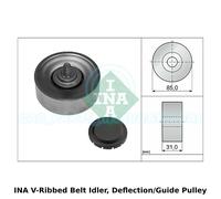 INA Courroie Crantée Renvoi,Déviation / Guide Poulie - 532 0569 10 - Orig.