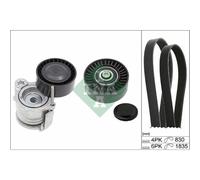 INA Ensemble Courroie de Ceinture Trapézoïdale pour BMW 3er Touring E91 E90 E87