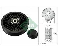 INA Galet enrouleur de courroie d'accessoire Poulie renvoi 532 0242 10 119mm