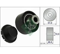 INA Galet enrouleur de courroie d'accessoire Poulie renvoi 532 0334 10 51mm 26mm