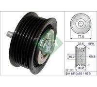INA Galet enrouleur de courroie d'accessoire Poulie renvoi 532 0700 10 76mm 30mm