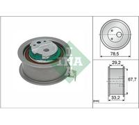 INA Galet tendeur de courroie de distribution Poulie-tendeur 531 0927 10 33,2mm