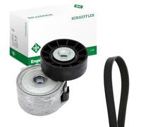 INA Jeu de courroies trapézoïdales à nervures 529 0105 10 1218mm Compatible avec FORD Focus Mk2 3/5 portes DA, HCP, DP, PEUGEOT 308 I 3/5 portes 4A, 4C 307 3/5 portes 3A/C, VOLVO V50 545, CITROËN