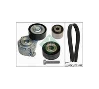 INA Jeu de courroies trapézoïdales à nervures 529 0107 10 1438mm Compatible avec FIAT Scudo I Van 220 Scudo I Break 220, PEUGEOT 206 3/5 portes 2A/C 306 3/5 portes 7A, 7C, N3, N5 Partner I Van 5, G