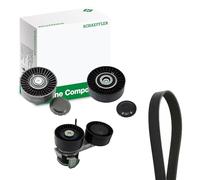 INA Jeu de courroies trapézoïdales à nervures 529 0493 10 1855mm Compatible avec BMW 3 Berline E90 3 Touring E91 5 Berline E60 3 Coupé E92 5 Touring E61 1 Coupé E82