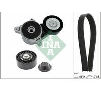 INA Jeu de courroies trapézoïdales à nervures Kit de courroies d'accessoire 529
