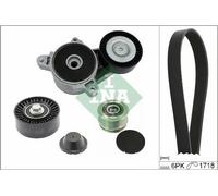 INA Jeu de courroies trapézoïdales à nervures Kit de courroies d'accessoire 529