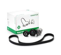 INA Jeu de courroies trapézoïdales à nervures Kit de courroies d'accessoire 529