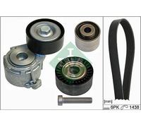 INA Jeu de courroies trapézoïdales à nervures Kit de courroies d'accessoire 529
