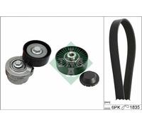 INA Jeu de courroies trapézoïdales à nervures Kit de courroies d'accessoire 529