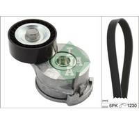 INA Jeu de courroies trapézoïdales à nervures Kit de courroies d'accessoire 529