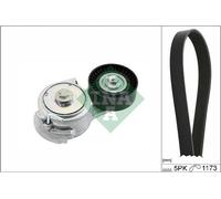 INA Jeu de courroies trapézoïdales à nervures Kit de courroies d'accessoire 529