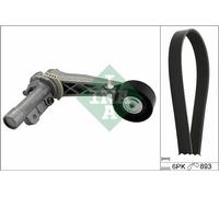 INA Jeu de courroies trapézoïdales à nervures Kit de courroies d'accessoire 529