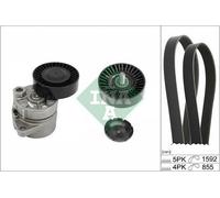 INA Jeu de courroies trapézoïdales à nervures Kit de courroies d'accessoire 529
