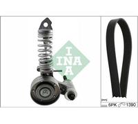 INA Jeu de courroies trapézoïdales à nervures Kit de courroies d'accessoire 529