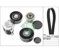 INA Jeu de courroies trapézoïdales à nervures Kit de courroies d'accessoire 529