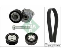 INA Jeu de courroies trapézoïdales à nervures Kit de courroies d'accessoire 529