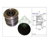 INA Poulie débrayable d'alternateur 1682130 LR067840 31285489 pour FORD S-Max Mk1 (WA6) Mondeo Mk4 Break (BA7) Mondeo Mk4 5 portes (BA7) Galaxy Mk2 (WA6) MPV Mondeo Mk4 Berline (BA7) pour VOLVO XC60