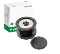 INA Poulie débrayable d'alternateur 1704085 Y66218300A 1863383 Compatible avec FORD Focus Mk2 3/5 portes DA, HCP, DP Kuga Mk1 SUV C-Max DM2 Focus Mk2 Break DA, FFS, DS Fusion Break JU2, JU, FIAT
