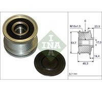 INA Poulie débrayable d'alternateur Poulie d'Alternateur 535 0204 10 53,7/17,0mm