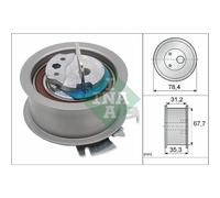 INA Poulie Tendeur Courroie Pour VW Touran 2.0 TDI 1.9 Passat Variant Audi A3