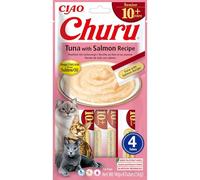 INABA - Aliment au Thon et Saumon avec Tapioca, Huile de Saumon et extrait de Thon, 8,5% de protéines, 1,5% de matières Grasses, 85% d'humidité, 500 kcal/kg - Paquet de 200 g