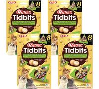 INABA Cat Churu Petits morceaux - Poulet au bouillon dashi 4x(8x12g)