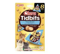 INABA Cat Churu Tidbits Tuna Recipe Friandises molles et crémeuses au thon pour chats 8x12g