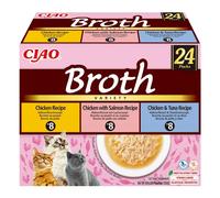 INABA Ciao - Broth Variété Poulet - Friandise pour Chat Humide - Délicieuse et Saine - Sauce - Plat d'accompagnement - Complément Naturel et sans Céréales - Pâtée pour Chat - 40g (24 Paquets)