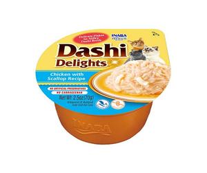 INABA Cat Dashi Delights - bouillon poulet et noix de Saint-Jacques - 70 g