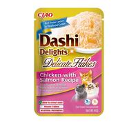 INABA Cat Dashi Delights Delicate Flakes Poulet et saumon 40g