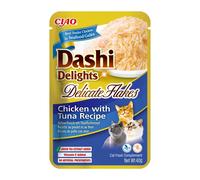 INABA Cat Dashi Delights Delicate Flakes Poulet et thon 40g