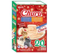 INABA Ciao - Holiday Box Dashi Delights - 10 Churu au Poulet - 10 Churu au Thon - Riche en protéines - Nourriture pour Chat - Topping - Ingrédients naturels - Délicieux et Sain - Pâtée pour Chat