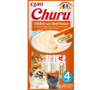 INABA Churu Cat Treat Chicken&Beef Aliments humides au poulet et au bœuf 4x14g
