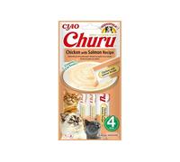INABA Churu Chicken with salmon recipe - cat treats - 4x14 g