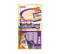INABA - Churu de thon pour chat - boules de poils 4 sticks de 14g (Poisson - Thon)