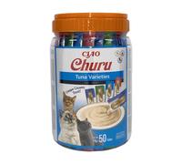 INABA Churu Thon – Friandises pour chats, sans céréales, sans conservateurs – 50 x 14 g