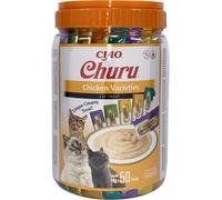 INABA Churu Friandises liquides hypocaloriques pour chat saveur poulet - 50 tubes