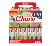 INABA Churu Friandises pour Chats à Base d'ingrédients de Haute qualité, Riches en humidité et en protéines, Faibles en Calories, sans céréales ni Sucre ajouté 120 x 14g