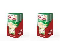 INABA Churu - Friandises pour Chats en Purée au Thon et Poulet - Délicieux Snacks pour Félins - Texture Lisse et Onctueuse - Nourriture pour Chats - 48 Tubes x 14g (Lot de 2)