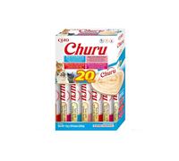INABA Churu - Friandises pour Chats en Purée aux 4 Saveurs de Thon - Délicieux Snacks pour Félins - Texture Lisse et Onctueuse - Nourriture pour Chats - 20 Tubes x 14g