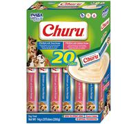 INABA Churu Friandises pour chien - Pack 2 saveurs poulet et fruits de mer - 20 pièces