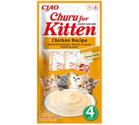 Churu Lot de 4 friandises saines pour Chatons de Moins de 12 Mois, Poulet (4 pièces x 14 g)