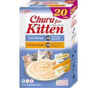 INABA Churu Cat Kitten 20x14g thon et poulet crémeux, un délice pour les chatons