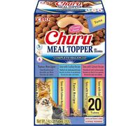INABA Churu Meal Topper, Snack crémeux pour Chats en 3 Variétés de Thon - 20 Sticks x 14gr - Assaisonnement pour Nourriture Sèche pour Chat - Snack pour Chat sans Conservateurs
