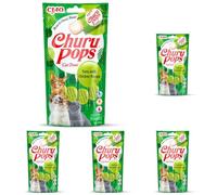 INABA Churu Pops - Friandise pour Chat en Stick Gelée au Thon et Poulet - Texture Douce et Moelleuse - 4 Tubes x 15g (Lot de 5)
