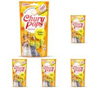 INABA Churu Pops - Friandises à Main pour Chats - Délicieux, Savoureux Snacks pour Chats - Poulet (Lot de 5)