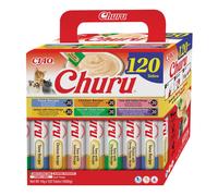 INABA Churu Friandises pour Chats à Base d'ingrédients de Haute qualité, Riches en humidité et en protéines, Faibles en Calories, sans céréales ni Sucre ajouté 120 x 14g