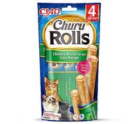 INABA Churu Rolls – Friandises pour chats – Poulet enrobé de thon – 4x10 g