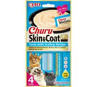 INABA Churu Skin & Coat pour chats thon et coquilles Saint-Jacques 4x14g